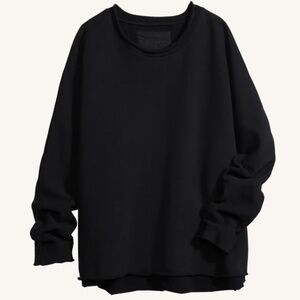 Frank & Eileen Black Anna Sweatshirt L/S Capelet - L - XLNT
